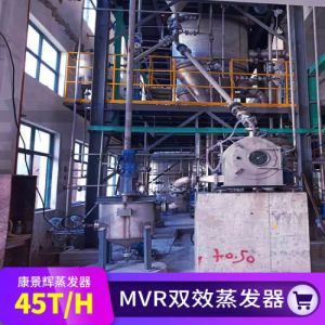 45吨MVR双效蒸发器 钛材多效蒸发结晶器 废水处理 康景辉 厂家